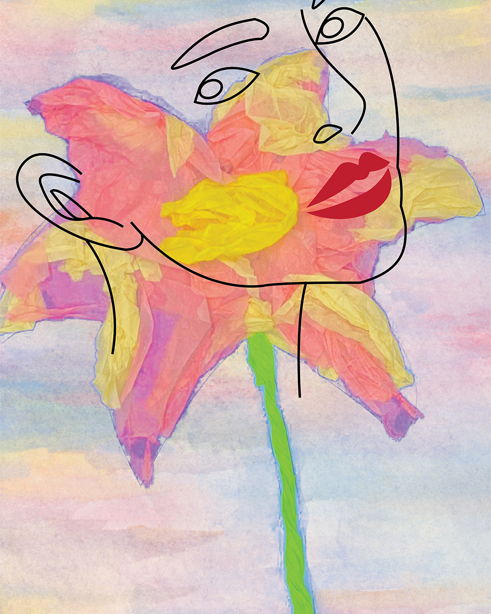 Face and Flower